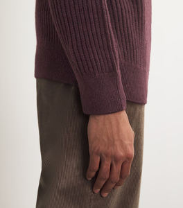 Men Knitted Pullover Hoodie Soft Ribbed Long Sleeve Sweater with Hood for Autumn and Winter Wear - Product Image 6