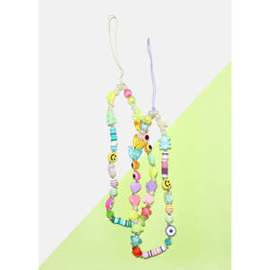 A3shop Grazioso Accessorio Decorativo con Perline a Forma di Smiley per Smartphone - Product Image 1