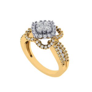 Bague de cocktail bohème de luxe en or rose avec perle d'eau douce et moissanite incrustée en forme de cœur, pour enfants, religieuse, anniversaire - Product Image 2