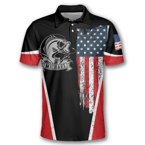 Los más vendidos Trendy UPF 50 + Camisa de pesca con cuello 100% Poliéster con botón de ventilación Sublimación Los mejores vendedores en equipo de pesca - Product Image 4