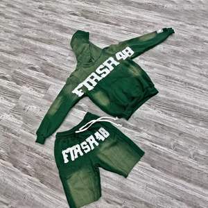 Ensemble de sweat à capuche pour hommes personnalisé de haute qualité, sweat à capuche lavé à l'acide, survêtement de 2 pièces, ensemble de jogging court pour hommes, ensemble de deux pièces - Product Image 4