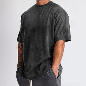 Vente en gros de T-shirts pour hommes avec logo personnalisé Vêtements de sport pour hommes T-shirt de fitness à manches courtes d'été cool - Product Image 3