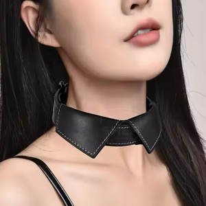 Servicio OEM Buena calidad Color personalizado Mujeres Collar de cuero al por mayor Precio razonable Collar de cuero para las mujeres - Product Image 4