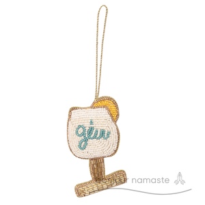 Cocktail Tonic Gin fatto a mano eco-friendly ornamento di natale decorazione per bevande in miniatura regalo artigianale - Product Image 2