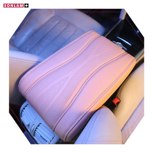 Reposabrazos para Auto Color Rojo Ciruela, Reposabrazos de Cuero Nappa ODM al por Mayor, Reposabrazos Universal Impermeable para Auto, Accesorios Interiores para Auto, Caja de Reposabrazos - Product Image 2