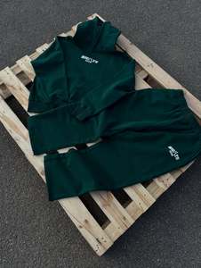 Conjuntos Deportivos de Felpa con Logotipo Bordado Personalizado de Alta Calidad para Mujer, Pantalones Rectos Casuales de Talla Grande, Conjuntos de Dos Piezas para Mujer - Product Image 6