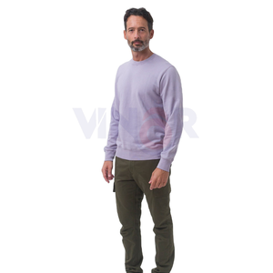 Sudadera Unisex de Algodón 100%, Jersey de Cuello Redondo de Lana de Invierno de Alta Calidad con Logotipo Personalizado Bordado Sólido para Hombres y Mujeres - Product Image 4