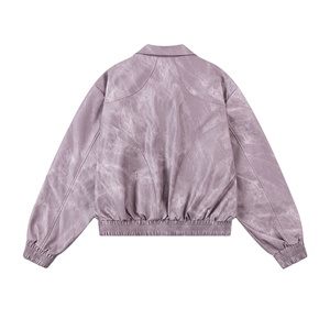 Fashionable High-quality Men's Cut <b>Leather</b> <b>Jacket</b> <b>Retro</b> Street-mounted Waterproof Bomber-customized - Product Image 2