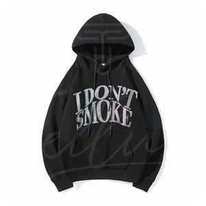 Sweat à capuche surdimensionné Best Fashion OEM Printing Hoodie Drop Shoulder Rhinestone Hoodie Trendy Fashion Price Rhinestone - Product Image 1