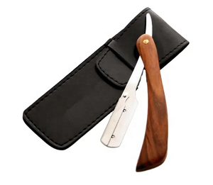 Rasoir professionnel en acier inoxydable à bord unique avec manche en bois Instrument de soin jetable pour le rasage du corps - Product Image 6