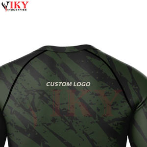 เสื้อรัดกล้ามเนื้อแขนสั้นสำหรับออกกำลังกายผู้ใหญ่ ผลิตจากโพลีเอสเตอร์/ไนลอน ยืดหยุ่นสูง กระชับกล้ามเนื้อ พร้อมลายพิมพ์แบบ Heat-Transfer - Product Image 4