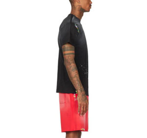 Ensemble T-shirt et short tendance pour homme, lavage acide, broderie personnalisée, collection été 2026 – Nouveauté promotionnelle - Product Image 4