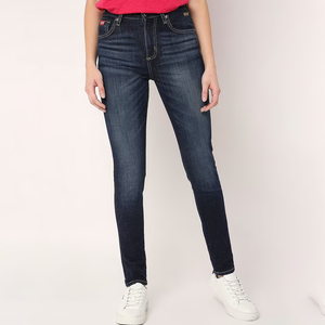 Pantalones vaqueros elásticos para mujer al por mayor, Vaqueros ajustados con diamantes de imitación, pantalones pitillo, pantalones vaqueros con diamantes de imitación, ropa en stock, vaqueros con diamantes para mujer - Product Image 6