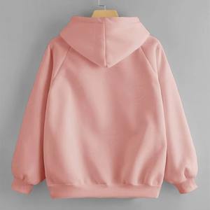 Sweat à capuche oversize pour femme, marque privée, hiver, long, velours, devant en tissu doux et pelucheux, look urbain - Product Image 6