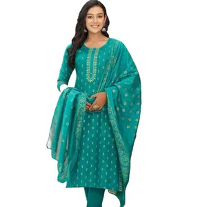 Latest Flower Cut work Silk chanderi pakistani indian salwar kameez suits for Women Dress