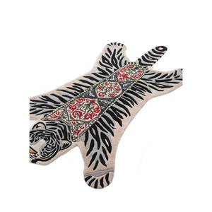 Tapis en laine et viscose tufté à la main Wild Wanderlust, couleur ivoire, 10 mm d'épaisseur, imprimé animal, pour la maison, le salon, le couloir, Tra-15105, rectangulaire - Product Image 2