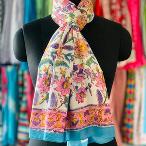 Wholesale Price Indian Hand Block Print Cotton <b>Women</b> <b>Scarves</b> With All Size for <b>Women</b> Other Premium Multi Purpose - Product Image 1