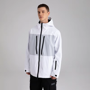Combinaison de ski thermique pour homme, imperméable, en duvet et coton, avec veste et pantalon à bretelles, coupe-vent, pour snowboard - Product Image 3