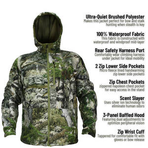 ชุดยูนิฟอร์มลายพรางสำหรับงานกลางแจ้ง ชุดล่าสัตว์ เสื้อแจ็คเก็ตฝึกซ้อม เสื้อผ้ากันน้ำสำหรับล่าสัตว์ ผลิตโดยผู้ผลิต OEM - Product Image 3