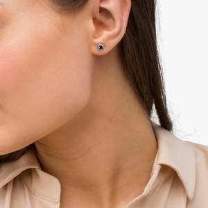 14K <b>White</b> Gold Black <b>White</b> Diamond Halo Stud <b>Earrings</b> 0.50ct GIA Certified Rose Yellow Gold Trendy Gold for Engagement <b>Pearl</b> - Product Image 4