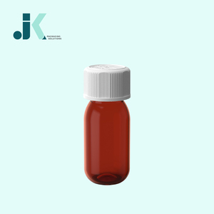 Fabricant vietnamien Bouteille de sirop ronde PET 45ml avec couvercle CR Ambre Meilleur prix Service OEM/ODM M0759 - Product Image 1