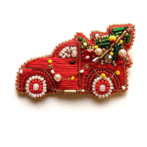 Broche de Navidad con bordado de cuentas de animales para vacaciones Broches de bordado de cuentas de semillas de moda para Bodas de glowin fashion - Product Image 3