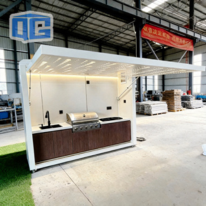Modular Weatherproof Alfresco <strong>Kitchen</strong> Shed Enclosed Cooking <strong>Unit</strong> Equipped with Barbecue Grill and Sink - Product Image 1