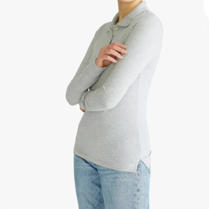 Top estilo único Fit Plus Size mujeres Polos Slim Fit Comfort transpirable Jogging Turn Down Collar camiseta - Product Image 2