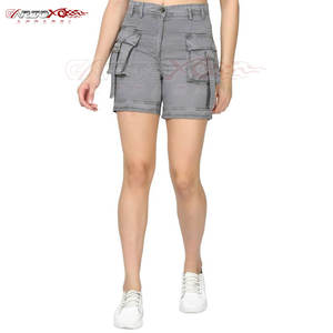Pantalones cortos de carga transpirables para mujer con bolsillos laterales funcionales y botón Fly Classic para mujer - Product Image 1