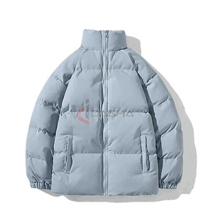 <b>Quilted</b> Warm Padded Puffer Jacket Stand Collar High Quality <b>Winter</b> Custom Logo Streetwear Coat - Product Image 2