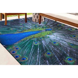 Alfombra Peacock: Alfombra Decorativa Personalizada de Chenilla Antideslizante, Diseño Impreso, Alfombra de Chenilla - Product Image 4