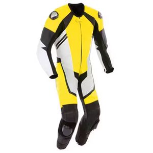 ชุดมอเตอร์ไซค์หนังสำหรับแข่งรถ ดีไซน์ยอดเยี่ยม ระบายอากาศได้ดี กันน้ำ กันลม ไซส์ใหญ่พิเศษ สั่งตัดได้ คุณภาพสูง น้ำหนักเบา แบบยาว - Product Image 1