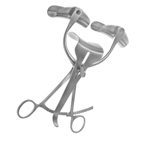 Rétracteur Collin manuel 110 mm entièrement ouvert 235 mm de long, lame centrale en acier inoxydable chirurgical certifié CE, usage en chirurgie générale - Product Image 1