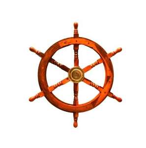 Volant de bateau en bois décoratif, art mural nautique pour la maison et le bureau - Product Image 2