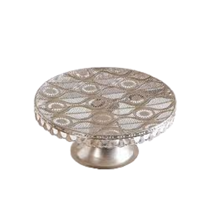 Soporte para pasteles de acero inoxidable de 3 niveles de diseño extranjero con platillo para bodas y decoraciones para eventos - Product Image 5