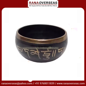 Cuenco de latón para meditación, yoga, alivio del estrés, atención plena y curación holística a precio mayorista de Rana Overseas Inc - Product Image 5