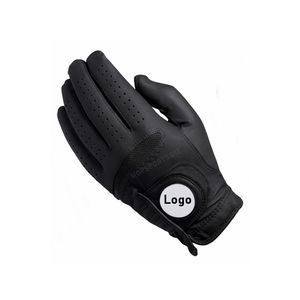Gants de golf en cuir souple et respirant pour hommes, en cuir véritable, antidérapants, pour la main gauche, avec sangle de poignet réglable - Product Image 6