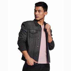 เสื้อแจ็คเก็ตยีนส์สไตล์ใหม่ราคาขายส่งสําหรับผู้ชายมีสไตล์ 2023 เสื้อแจ็คเก็ตยีนส์ผู้ชายออกแบบใหม่ที่กําหนดเอง - Product Image 1