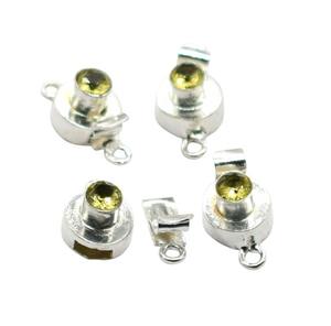 Citrino caja cierre 1 hebra 2 hebras 3 hebras 925 plata esterlina 18K chapado en oro 21X12X8MM fabricación de joyas cierre Prem Bhaya B751 - Product Image 1