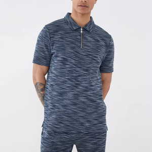 Gran oferta, conjuntos de pantalones cortos de calidad, camiseta ajustada para hombre, pantalones cortos a juego, conjunto doble de entrenamiento, Color y tamaño personalizados, cuello, media cremallera, comodidad - Product Image 2