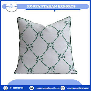 Venta caliente tejido a mano al aire libre asiento funda de cojín mejor precio calidad duradera bloque impreso algodón tubería OT venta almohada - Product Image 6