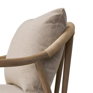 Sassanid, recién llegado, sillón de madera de teca maciza, diseño italiano para exteriores, para Patio, jardín, sala de estar, sillón de jardín tapizado - Product Image 2