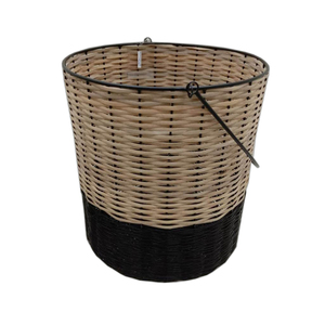 Cesta de hierro/caña de nuevo diseño en forma redonda con acabado Natural para mesa, sala de estar, cesta de almacenamiento de verduras - Product Image 3