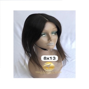 100% Ventas al por mayor indias de alta calidad Raw Sin procesar Indian Temple Virgin 6 ''8x13 Straight Women Topper Extension's Indian Vendor - Product Image 1