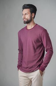 Camiseta de Manga Larga Premium para Hombre, Estilo Urbano, Talla Grande, Tejido de Algodón Grueso, Logotipo Personalizado Estampado, Moda Casual - Product Image 4