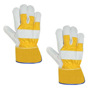 Nouvelle tendance en plein air Construction travail gants de sécurité en gros robuste en cuir de vachette paume gréeur Durable respirant - Product Image 6