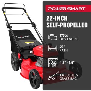 Tondeuse à gazon professionnelle tout-en-un à essence pour usage industriel, avec ramassage d'herbe, autonomie de 60 à 90 minutes, moteur 170cc - Product Image 6