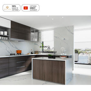 Losa de Cuarzo Sintético NV870 con Menos Juntas, Decoración Integrada, Diseño Calacatta con Vetas Pronunciadas - Product Image 4