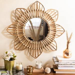 Espejo Decorativo de Pared con Forma de Flor de Ratán, Material Ecológico y Sostenible, Ideal para Decoración del Hogar y Uso Interior al por Mayor - Product Image 5