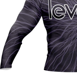 Rash Guard MMA de haute qualité à impression de logo personnalisé à manches longues avec UPF50 + Caractéristiques respirantes et à séchage rapide-LEVEL SPORTS - Product Image 4